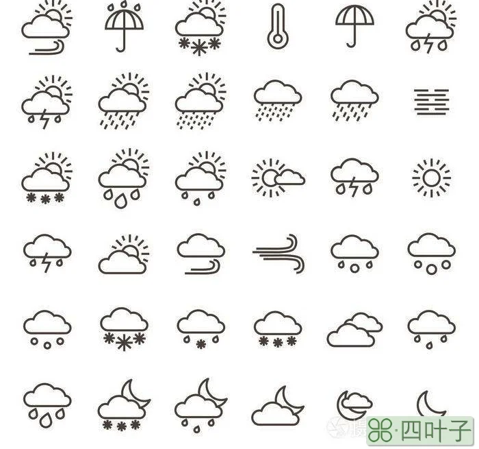 天气预报标志图片详解各种天气预报标志图片